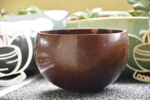 EcoCoco Handcrafted Natural Coconut Shell 400ml Bowls BPA-Free Desechable para Fiestas - Product Image 2