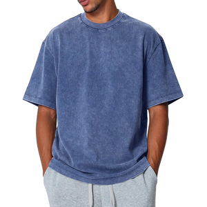 Camiseta de algodón prémium con lavado ácido personalizado, estilo vintage, oversize, para hombre y mujer, fabricante OEM ODM - Product Image 3