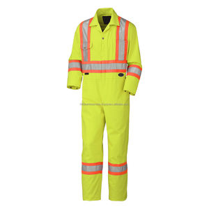 Superventas personalizado Hi Vis Overol reflectante de seguridad traje de trabajo con impresión de logotipo, ropa protectora de alta visibilidad - Product Image 1