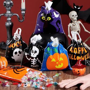 96 Sacchetti di Halloween con Coulisse per Caramelle, Piccoli Sacchetti per Dolcetti o Scherzi, Confezione Grande con 6 Design per Forniture Festive - Product Image 2