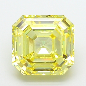 เพชร CVD สีเหลืองสดใสทรง Asscher ขนาด 3.01 กะรัต ความสะอาดระดับ VVS2 ได้รับการรับรองจาก IGI เพชรเม็ดเดี่ยวสำหรับทำเครื่องประดับ - Product Image 2