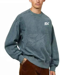 Sudadera con Efecto Ácido para Hombre, Venta Directa de Fábrica 2026, Sudadera con Logotipo Personalizado, Sudadera con Efecto Ácido Sólido para Hombre - Product Image 5