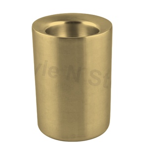 Portavelas dorado Luz Acero inoxidable T-Light Portavelas de metal - Product Image 1