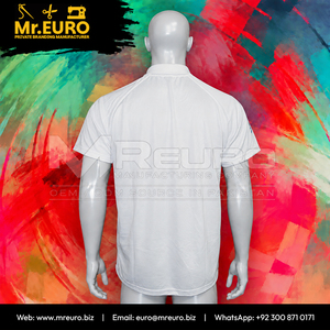 เสื้อยืดผู้ชายสีขาวแขนสั้นเนื้อนุ่มพิมพ์ลายแบบซับลิเมชั่น น้ำหนัก 160 กรัม โลโก้ด้านหน้า แห้งเร็ว รับผลิตแบบ ODM OEM จำนวนมาก สไตล์ลำลอง สีพื้น - Product Image 5