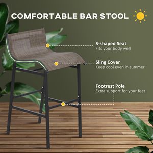 Bistro Bliss 3-Piece High Top <b>Patio</b> Set Waterproof <b>Round</b> <b>Table</b> and 2 Bar Stools in Black/Tan Elegant Garden Furniture - Product Image 4