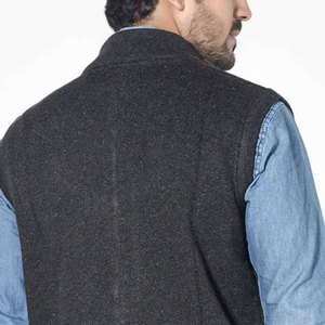 Pulls zippés tricotés pour hommes couleur unie 2026, faible MOQ, fabrication OEM - Product Image 4