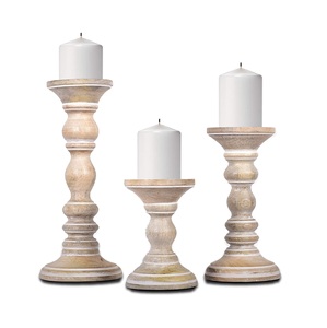 Handmade Eco-Friendly Durable Wooden Candle Holder for Home Decor Rustic Farmhouse Style <b>Tea</b> Light <b>Stand</b> Decorative Centerpiece - Product Image 1