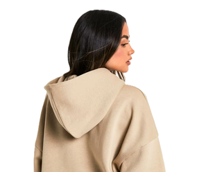 Sudadera con Capucha de Invierno para Mujer, Tejida, Holgada, con Hombros Caídos - Última Moda, Nuevo Estilo, 100% Algodón - Product Image 4