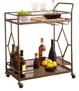 Chariot à vin d'hôtel Chariot de service en chambre Chariot de bar de service mobile Chariot élégant fini aux prix d'usine - Product Image 1