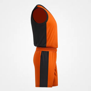 New Latest Design Spandex/Cotton Breathable <b>Basketball</b> Uniforms Heat-Transfer Printing Custom Front Sleeveless Unisex Adults Oem - Product Image 3