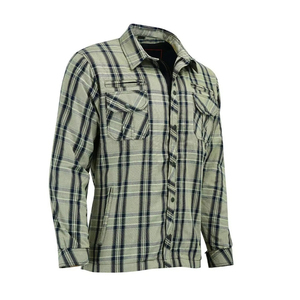 เสื้อเชิ้ตป้องกันสำหรับคนตัดไม้สีเขียวอ่อน พร้อมชุดเกราะมอเตอร์ไซค์สไตล์สตรีทแวร์ และลายตารางหมากรุก สำหรับอุปกรณ์ผู้ชายและผู้หญิง - Product Image 4