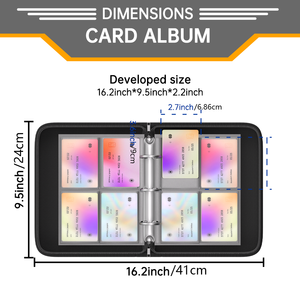 YIHUAXING American Straight Hair impermeable ignífugo deportes Trading Card Binder coleccionable <span class=keywords><strong>Anime</strong></span> Star Card Storage Filing - Product Image 2