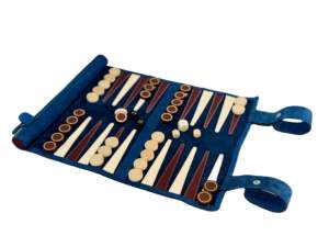 Factory Price Foldable Soft Leather Outdoor Durable <b>Backgammon</b> <b>Travelling</b> Roll with Buckle Fastening Internal Pocket - Product Image 6