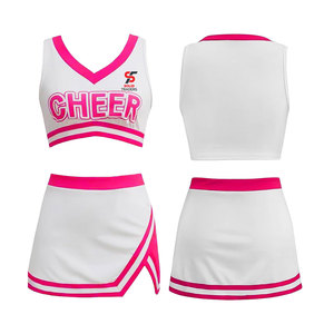 Tenue de cheerleading élégante pour filles, avec texture douce, évacuation de l'humidité, graphismes personnalisables, performance Elite Solid Trader. - Product Image 4