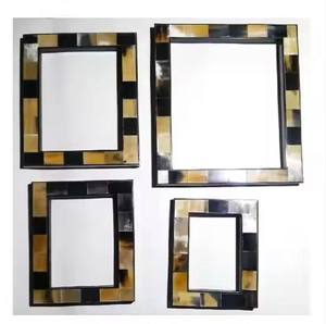Luxury Eco-Friendly Handcrafted Animal Religious Bone Inlay <b>Square</b> Wooden <b>Photo</b> <b>Frame</b> Custom Size Rustic & Resin Decorative - Product Image 2