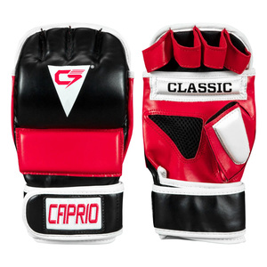 Guantes Clásicos de Entrenamiento de Boxeo MMA de Medio Dedo, Cuero PU, Correa de Muñeca Ajustable, Transpirables, Ligeros, con Logotipo Personalizado para Unisex - Product Image 1