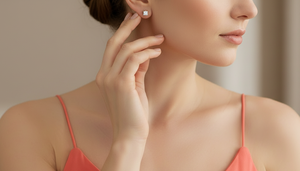 ต่างหูทอง 14K ประดับเพชรแท้ทรงกลมเจียระไนแบบบริลเลียนท์ ดีไซน์ทันสมัยสำหรับทั้งชายและหญิง |   1.00 กะรัต |   การตั้งค่าแบบสี่ขา |   ของขวัญและเครื่องประดับสำหรับงานปาร์ตี้ - Product Image 5