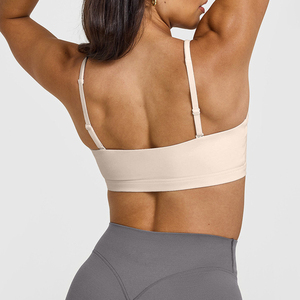 เสื้อชั้นในกีฬาผู้หญิง ดีไซน์ด้านหน้า สายปรับได้ ใส่เล่นโยคะ ระบายอากาศดี ไร้โครง ยืดหยุ่นสูง รองรับการออกกำลังกาย - Product Image 6