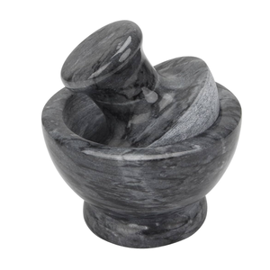 Natural Marble <b>Mortar</b> <b>Pestle</b> Kitchen Spice Grinder Manual Power Supply Elegant and Durable Natural Marble Accessory - Product Image 4