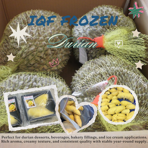 Pulpa de Durian Congelada IQF Premium de Vietnam, Empaque a Granel para Exportación - Product Image 1