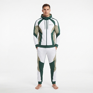 Custom Printed Men's Tracksuit Cotton Polyester Sublimation Sportswear Breathable <b>Long</b> <b>Sleeve</b> <b>Top</b> Drawstring Jogger Pants Active - Product Image 4