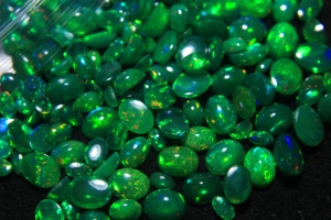 Opal Cabochon Natural Ethiopian Oval Cut Green Multi Color Rainbow <b>Fire</b> Smoky Treated Opal Jewelry Making - Product Image 2
