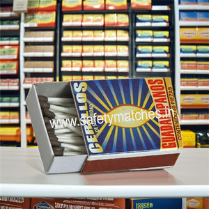 High Quality Custom Logo 43 X 30 X 10 MMWax Safety <b>Matches</b> <b>Box</b> Low Price for Different Length Sizes Best Manufacturer in India - Product Image 5