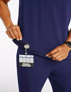 Breathable Unisex Hospital OEM Wholesale Canvas Medical Nurse <b>Doctor</b> Scrub Tops and Pants <b>Set</b> Quick Dry Scrubs Uniform - Product Image 6