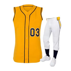Tenues de baseball pour hommes, respirantes, séchage rapide, logo personnalisé, vêtements d'équipe, 100% polyester, prix abordable, uniforme de softball et de baseball - Product Image 2