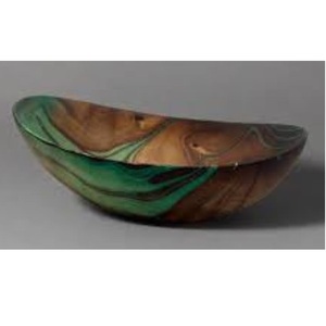 Tazón para Ensalada de Frutas Decorativo Hecho a Mano de Madera y Resina Esmaltada, Diseño Moderno, Tamaño Personalizado, Utensilios de Cocina, Tazón para Mezclar - Product Image 1