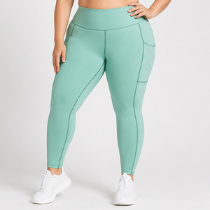 High Waist Women's Plus Size Leggings Full Length Gym <b>Tights</b> Workout Wear Compression Pants Spandex/Polyester Stretch - Product Image 1
