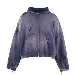 Sudadera con Capucha Estilo Urbano con Lavado Ácido, Tinte Mármol Distintivo y Puños Acanalados Cómodos para un Estilo Informal y Moderno - Product Image 3