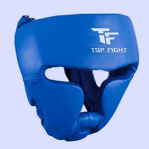 อุปกรณ์ป้องกันศีรษะสำหรับชกมวยสีขาว ยี่ห้อ Top Fight รุ่น PU แบบผูกเชือก ระบายอากาศได้ดี สำหรับผู้ใหญ่ เหมาะสำหรับการฝึกศิลปะการต่อสู้ - Product Image 2