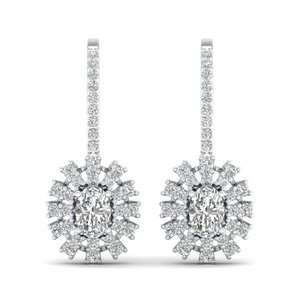 ต่างหูเพชรทรงรี REYES Fine Jewelry ขนาด 1.6 กะรัต เพชร CVD ผลิตในห้องปฏิบัติการ ตัวเรือนเงินแท้ 925 เหมาะสำหรับงานแต่งงาน แบบห้อย - Product Image 2