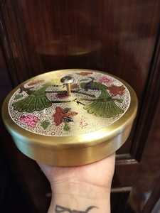 Handmade Brass Spice <b>Storage</b> <b>Box</b> Multi Compartment Masala Organizer - Product Image 2