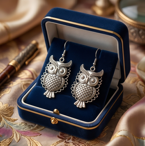 DIVYORO <b>SILVER</b> OWL <b>DANGLES</b> - Product Image 2