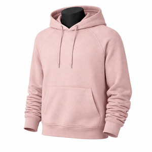 Best Custom Blank Light <b>Pink</b> Pullover Hoodie | Fleece Cotton Polyester Hooded <b>Sweatshirt</b> | OEM ODM Unisex Hoodie - Product Image 1