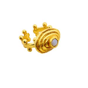Chapado en oro elegante ajustable piedra preciosa boda gran oferta silicona mujeres moda hecha a mano mujer joyería anillo F - Product Image 1