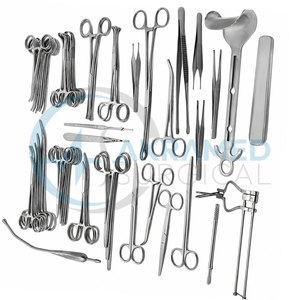 <b>81</b> Pcs Basic Laparotomy Surgical Instrument Set CE Certified ISO13485 Certified Manual Stainless Steel General Surgery Kit - Product Image 3