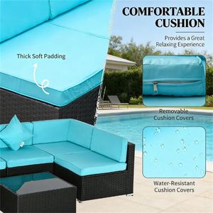 ชุดโซฟาสนามแบบแยกส่วน 7 ชิ้น สำหรับลานบ้าน คอลเลคชั่นเฟอร์นิเจอร์สวน - Product Image 3