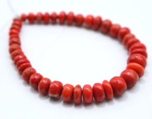 Natural Italian <b>Red</b> Coral Smooth Tube Beads Loose Gemstone Jewelry Making Supplies Wholesale - Product Image 1