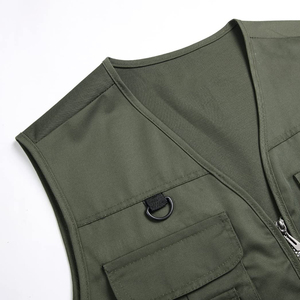 Gilet cargo personnalisé de haute qualité pour l'extérieur, imperméable, coupe-vent, léger, respirant, antibactérien - Product Image 4