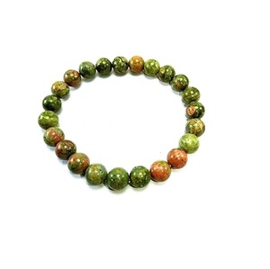 <b>Men</b> and Women Handmade Feng Shui Unakite <b>beads</b> Round Stone <b>Beads</b> Round <b>Bracelet</b> 8-10mm Size Fashion Jewelry Energy - Product Image 1