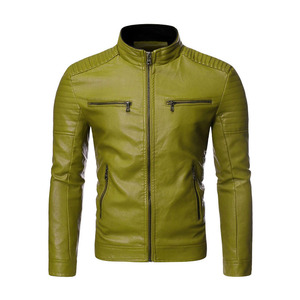 Best Quality Leather Jackets For <b>Men</b> Zipper Jacket Stand Collar In All Colors Sizes <b>Men</b> Leather Winter Jackets - Product Image 1
