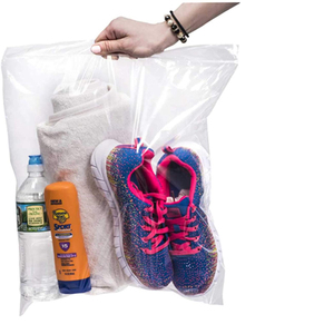 Bolsa de embalaje mate colorida de EVA personalizada con cremallera, transparente, impresa y compostable, para camisetas y ropa. - Product Image 1