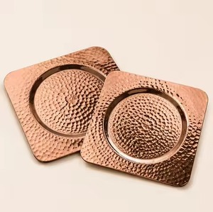 Ensemble de sous-verres artisanaux modernes en cuivre, accessoire de table décoratif pour la maison, les restaurants, les hôtels, les bars et les tables basses - Product Image 4