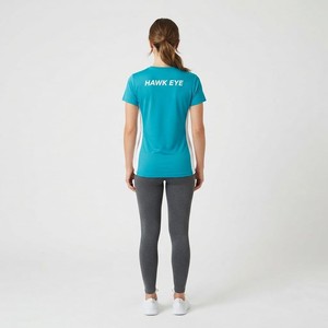 T-shirts pour femmes en spandex, couleur unie, coupe ample, personnalisables, avec broderies, respirants, design unique, prix bas, vente en gros - Product Image 2