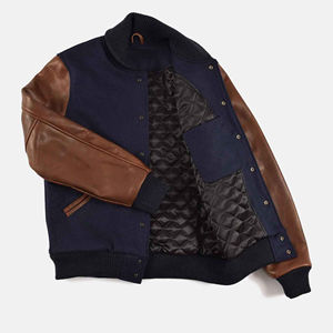 Chaqueta de Béisbol Bordada con Letras Estilo Urbano 2026, Chaqueta de Invierno Cortavientos para Hombre, Chaqueta de Lana Cálida para Exteriores, Venta al Por Mayor Personalizada - Product Image 6