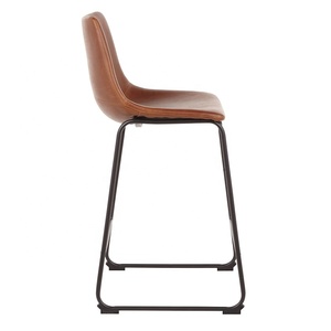 <span class=keywords><strong>Taburete</strong></span> de bar de cuero para <span class=keywords><strong>cocina</strong></span> de estilo <span class=keywords><strong>industrial</strong></span> retro - Product Image 3