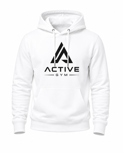 Sweat à capuche imperméable pour homme, blanc, hiver, logo personnalisé, manches longues, polaire, vêtements de sport décontractés, 100% ODM 340g - Product Image 5